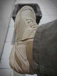 Low section of person wearing shoes