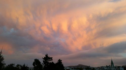 Scenic view of cloudy sky over city