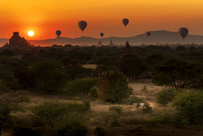 Bagan is an ancient with many pagoda of historic buddhist temples and stupa, myanmar.
