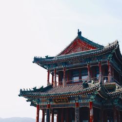 Low angle view of building against clear sky