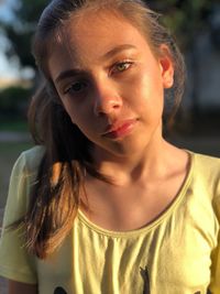 Close-up portrait of teenage girl