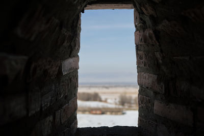 Steppe landscape surrounding burana tower during winter in kyrgyzstan