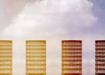 Low angle view of modern building against sky