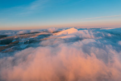 Scenic view of cloudscape against sky during sunset