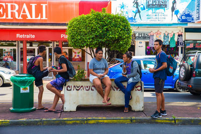 People sitting in bus