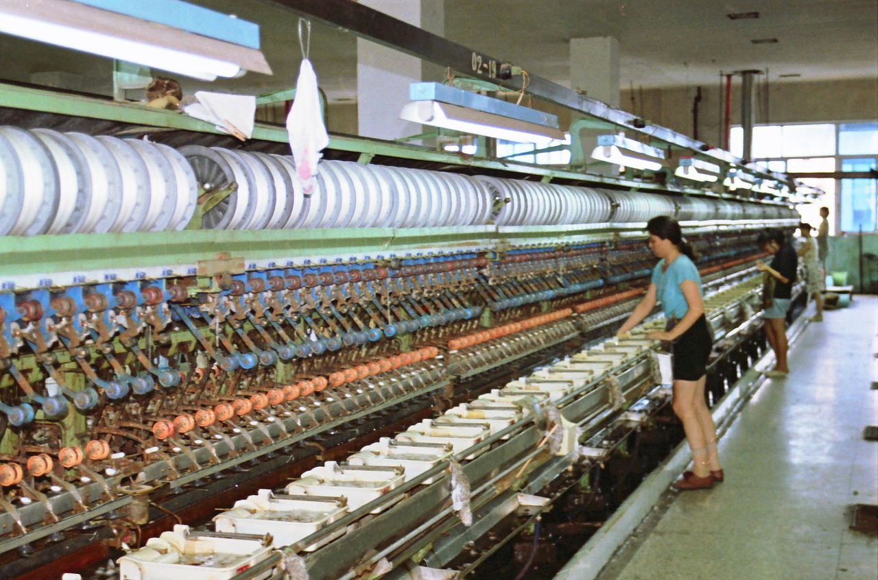 China, wuxi, silk, mill, spinning, spinning mill, manufacturing, person, operator