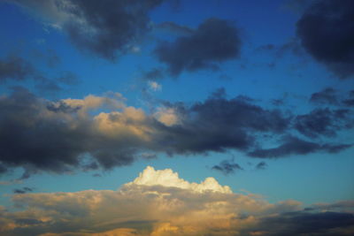 Low angle view of clouds in sky