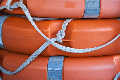 Stack of life belts