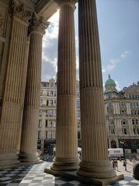 Low angle view of historic building against sky