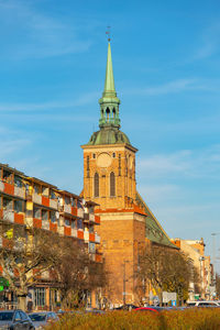 Low angle view of building against sky