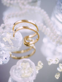 Close-up of wedding rings