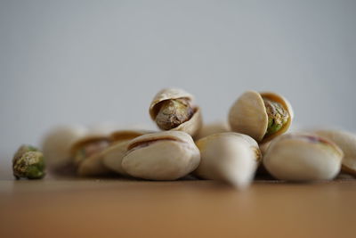 Close-up of candies against white background