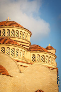 Low angle view of historical building against sky