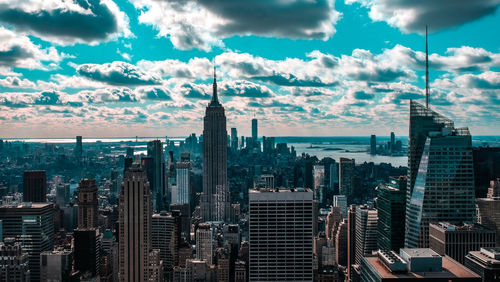 New york city under the clouds