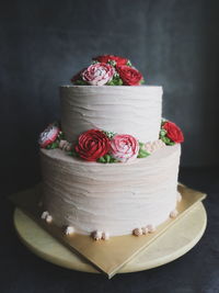 Close-up of cake on table