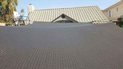 House roof against sky