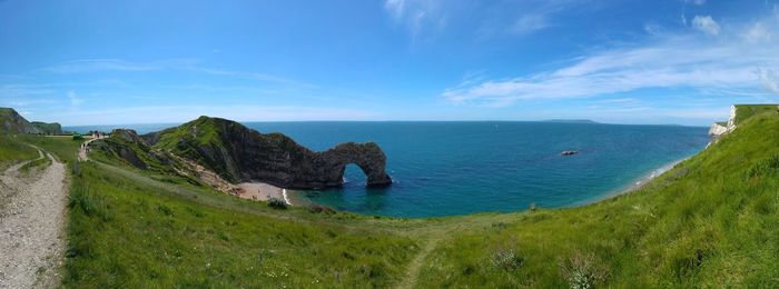 Panoramic view of sea against sky