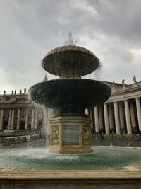 Fountain in front of building