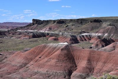 Scenic view of the painted desert section of the petrified forest national park in arizona