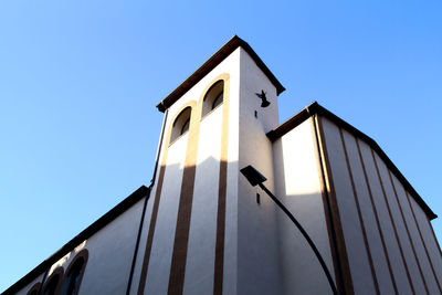 Low angle view of building against clear sky