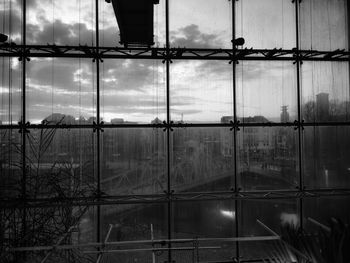 Full frame shot of glass window against building