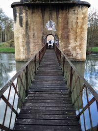 Footbridge over river