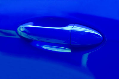 Close-up of blue glass