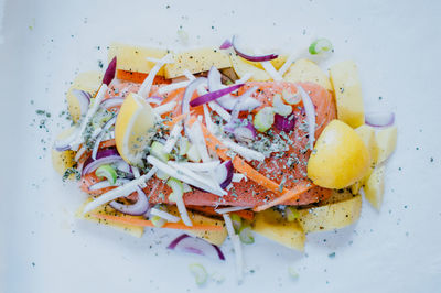 Close-up of fish served in plate