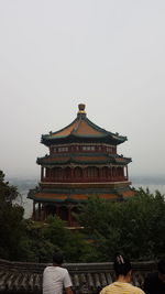 View of temple building against sky