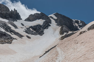 Summit of snow covered monte perdido