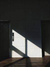 Shadow of sunlight on wall