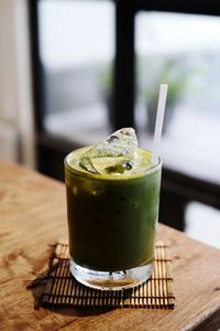 Iced matcha latte