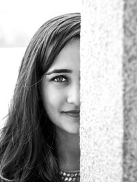 Close-up portrait of a beautiful young woman