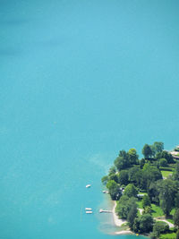 Aerial view of seascape during sunny day