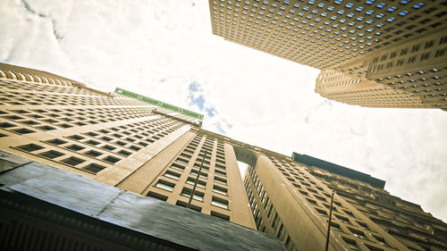 Low angle view of modern building,new york