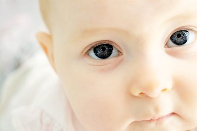 Close-up portrait of cute baby boy