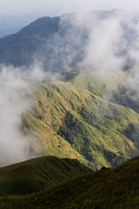 Scenic view of volcanic landscape