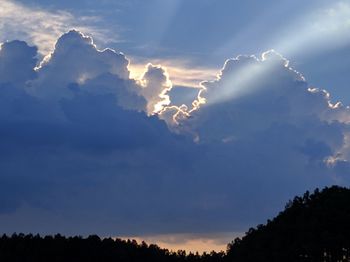 Low angle view of cloudy sky
