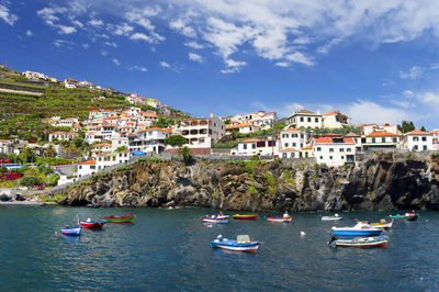 High angle view of town