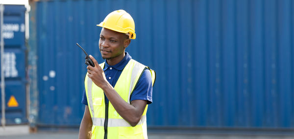 Young man working