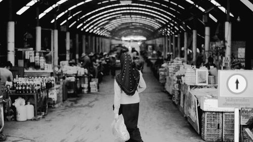 Market stall at night