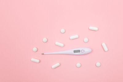 High angle view of colored pencils