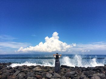 This is one of beautiful beach in bali called candidasa beach.