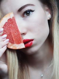 Close-up portrait of woman