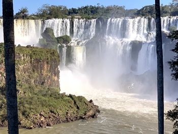 Scenic view of waterfall