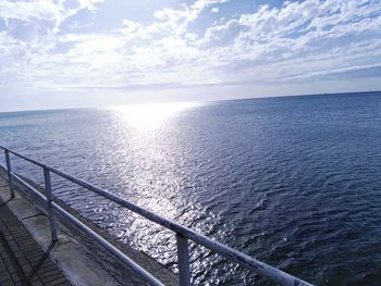 Close-up of sea against sky