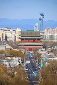 Bell and drum tower of beijing central axis, beijing, china