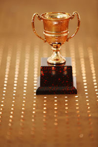 Trophy on table