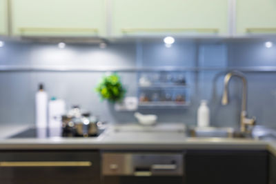 Close-up of kitchen counter at home