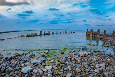 Scenic view of sea against sky